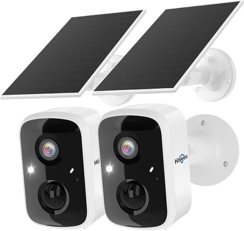 Hiseeu Solar Camera Security Outdoor, 3 Pack 100% Wireless 3K 4MP Surveillance Indoor WiFi Smart Cameras for Home Security Outside, PIR/AI Motion Detection, Waterproof, Color Night Vision, 2-Way Audio in Kuwait
