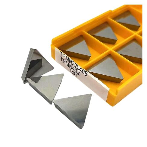 High Toughness Turning Blade Machine Accessories 10PCS TPMN160308 15TF Hard Alloy Metal Turning Tool Stainless Steel Processing(TPMN160308 15TF) in Kuwait