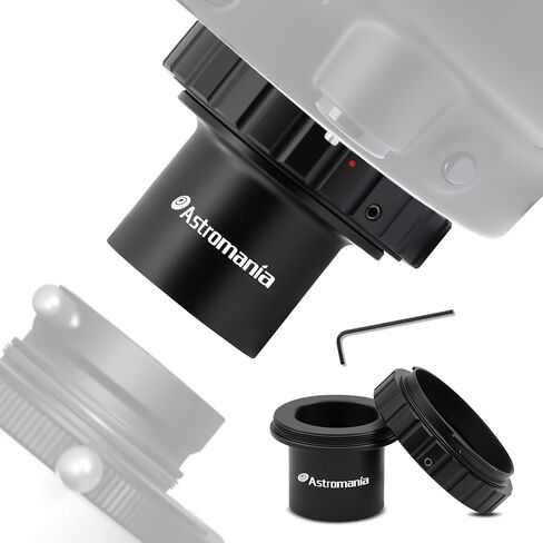 Astromania T2 T Ring and T Adapter for Minolta AF Bayonet SLR/DSLR Cameras | Black Anodized Aluminum,With Hex Wrench,Adapter Set-Mount Camera to Telescope,Achieve Astrophotography,13mm Optical Length in Kuwait