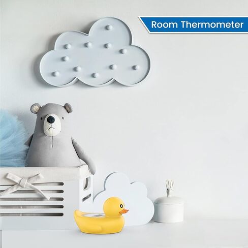 Baby Bath Thermometer Famidoc FDTH-V0-22 Water Temperature Test Floating on Water and Room Digital Bath tub Thermometers Duck Bath Thermometer Baby Safety New Upgraded in Kuwait