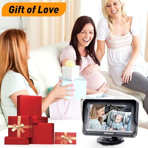 Baby Car Camera 2-Pack for Seat: Adjustable Infant Car Camera Easy Setup for Family with 2 Cars - HD 1080P Crystal Night Vision Backseat Camera for Two Kids in Kuwait