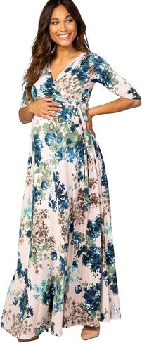 PinkBlush Light Floral Sash Tie Maternity/Nursing Dress in Kuwait