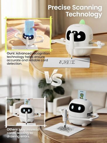 GROWNSY Scan Drawing Robot with 150 Cards, Montessori Learning Toys | Kids Gift Ages3-8, Light & Voice Guided Doodle Bot, Interactive Educational Machine, Boost Creativity & Hand-Eye Coordination in Kuwait