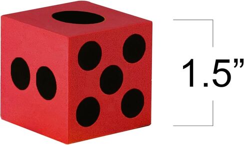 ArtCreativity Pack of 24 Colored Foam Dice Set -1.5 Inches Big - Colorful Dice Set - Six Assorted Colors - Fun Playing Kids Math Games, Classroom Games - Great Gift for Kids in Kuwait
