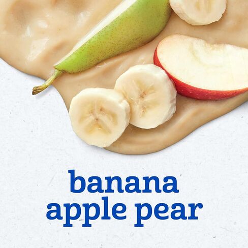 Gerber Stage 2 Banana Apple Pear Baby Food, 4 Oz, 16 Pack | Stage 2 baby food; banana apple pear puree tubs; no artificial colors or flavors; 16 x 4 oz in Kuwait
