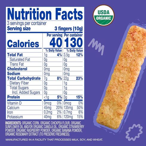 Earth's Best Munchy Fingers, Mixed Berry, 1 Oz (Pack of 4) in Kuwait