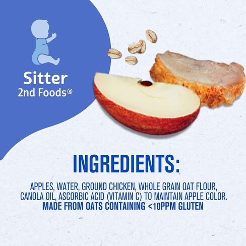 Gerber Stage 2 Baby Food, Apple Chicken, 4 oz Tub (16 Pack) in Saudi Arabia
