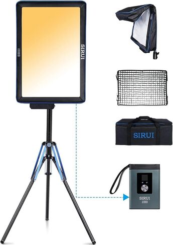 SIRUI LED Video Light Automatic Inflatable, Bi-Color 100W Softbox Video Lighting APP/Board Control, Dimmable 2800-8500K,12 Light Effects for YouTube Outdoor Photography Videography -A100B in Kuwait