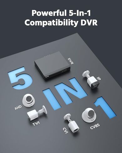 ANNKE 8CH 3K Lite Wired Security Camera System, 8X CCTV Cam, 1TB Hard Drive | H.265+ 8 Channel Surveillance DVR, AI Human/Vehicle Detection, 1080p HD Outdoor Cameras, Color Night Vision, Smart Dual Light in Kuwait