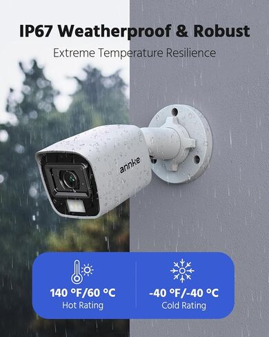 ANNKE 8CH 3K Lite Wired Security Camera System, 8X CCTV Cam, 1TB Hard Drive | H.265+ 8 Channel Surveillance DVR, AI Human/Vehicle Detection, 1080p HD Outdoor Cameras, Color Night Vision, Smart Dual Light in Kuwait
