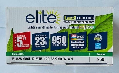 Elite RL528 5 Inch Universal LED Retrofit Reflector Lighting Module, White (3500K) in Kuwait