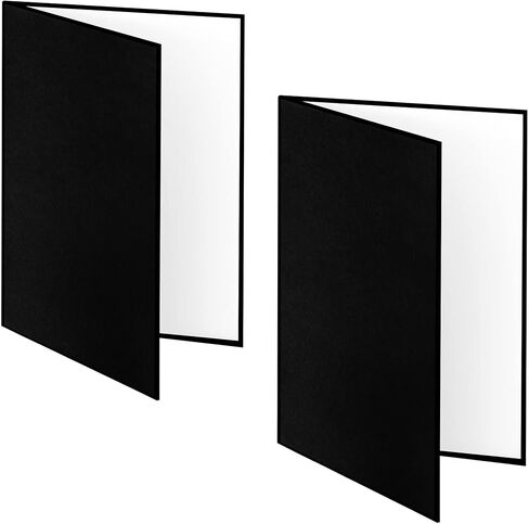 2PCS 4 in 1 12"x8" Photography Light Reflector Cardboard, A4 Paper Folding Light Diffuser Board for Studio, Still Life, Product Shooting - Black, Gold, Silver, White in Kuwait