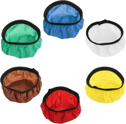 Cosmos 6 Pcs Standard Reflector Diffuser Cover 7" / 18cm Soft Cloth Diffuser Light Cover Reflector Cover for Photography Video Studio Standard Strobe Reflector Flash Light (6 Colors) in Kuwait