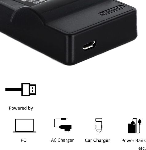 Norifon EN-EL8 USB Charger for Nikon Coolpix S52c, P1, P2, S1, S2, S3 | Compaitible with Nikon Coolpix S5, S50, S50c, S51, S51c, S52, S6, S7, S7c, S8, S9 Camera in Kuwait