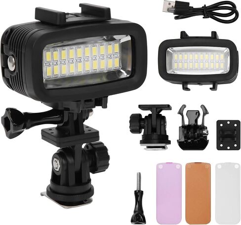 Keenso Underwater LED Light Compact 40m Fill Light for Photography and Diving Black in Kuwait