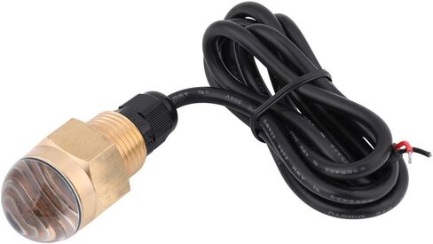 AstraLoom Marine Boat 12V Brass Glass Blue LED Underwater Light Lamp Drain Plug 1/2 NPT Yacht Accessory for Diving Fishing Night Cruising in Kuwait