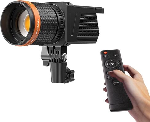 40W COB with 5X Brightness Lens Light Adjustable Focus Rotating Lens 3000K-6500K Dual Color Temperature RA90+ Stepless Dimming with 4 Color Filters (US Plug) in Kuwait