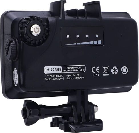 Keenso Video Lighting Dive Light 130ft LED Video Light for Underwater Photography and Videography 5000-6000K RGB ABS 1 Unit in Kuwait