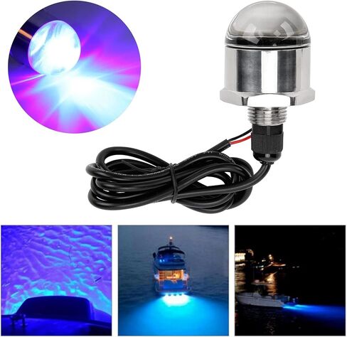 12V Blue 9LED Drain Plug Light 1200lm 1/2in NPT Thread Underwater Lamp for Marine Boat Yacht in Kuwait