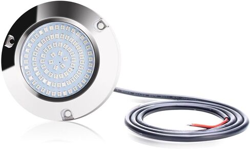 LED Underwater Boat Light 45W 316 Steel IP68 Marine Stern Fishing Lamp Yacht Pontoon RV Blue White Green Red(White) in Kuwait