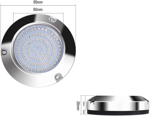 LED Underwater Boat Light 45W 316 Steel IP68 Marine Stern Fishing Lamp Yacht Pontoon RV Blue White Green Red(White) in Kuwait