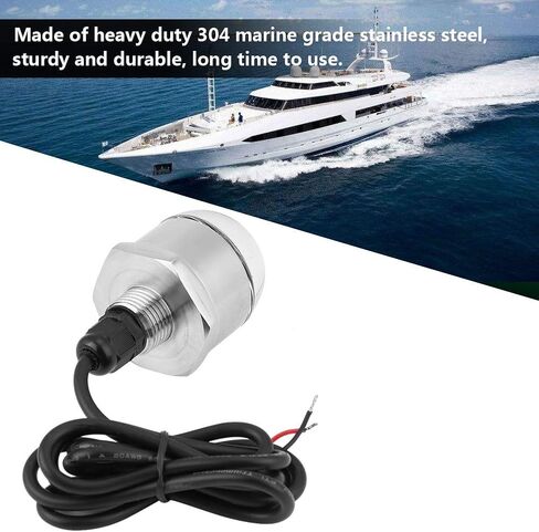 Marine Yacht Boat 12V 304 Stainless Steel Round Blue LED Underwater Light Lamp, IP68 Submarine Drain Plug Light with 1.2m Cable for Dock Parties Fishing Night in Kuwait