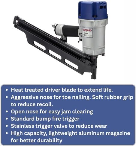 Complete NRH83A 21 Degree Framing Nailer 2" to 3-1/2" adjustable depth of drive SIM NR83A5 NR83A3 NR83A, suitable for Framing, Decking, Trusses and Sub-Floor in Kuwait