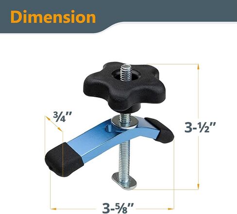 POWERTEC 71389 T-Track Mini Hold-Down Clamp, 3-5/8" L x 3/4" W – 2 Pack in Kuwait