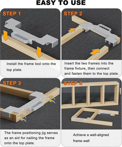 3 in 1 Framing Tools, 12", 14", 16" On-Center Layout Framing Spacing Tool. | Cast Aluminum Layout Jig for Walls, Roofs, Floors, Ladders, and Decks. in Kuwait