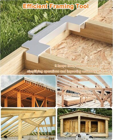 3 in 1 Framing Tools, 12", 14", 16" On-Center Layout Framing Spacing Tool. | Cast Aluminum Layout Jig for Walls, Roofs, Floors, Ladders, and Decks. in Kuwait
