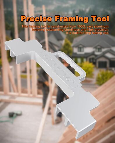 3 in 1 Framing Tools, 12", 14", 16" On-Center Layout Framing Spacing Tool. | Cast Aluminum Layout Jig for Walls, Roofs, Floors, Ladders, and Decks. in Kuwait
