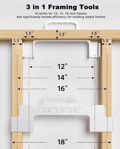 3 in 1 Framing Tools, 12", 14", 16" On-Center Layout Framing Spacing Tool. | Cast Aluminum Layout Jig for Walls, Roofs, Floors, Ladders, and Decks. in Kuwait