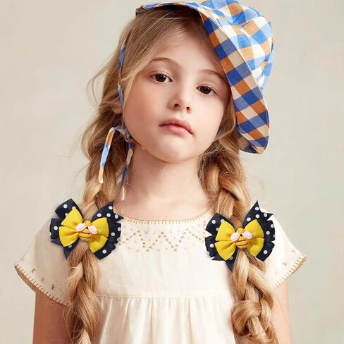 Totelux Bow Hair Clips for Girls - Cute Honey Bee Alligator Clips With Ribbon Bows for Hair Accessories (Baby, Infant, Toddler, Teen) (2PCS) in Kuwait