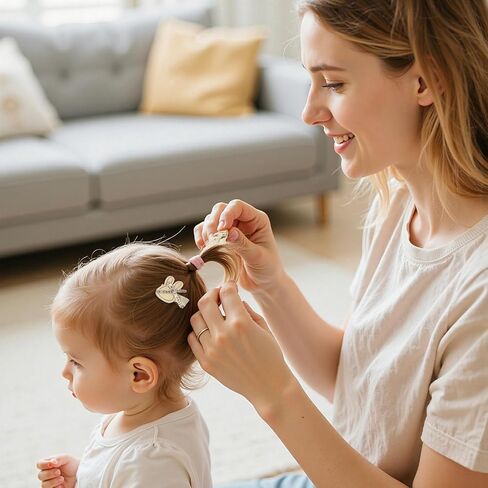 20 PCS Baby Hair Clips, 2.4 Inch Toddler Hair Bows Fully Covered Barrettes, Bow Clips for Baby Girls Fine Hair Baby Hair Accessories Set for Infant Girls in Kuwait