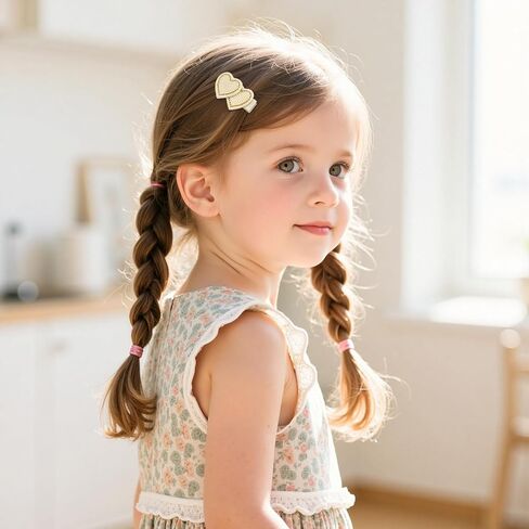 20 PCS Baby Hair Clips, 2.4 Inch Toddler Hair Bows Fully Covered Barrettes, Bow Clips for Baby Girls Fine Hair Baby Hair Accessories Set for Infant Girls in Kuwait
