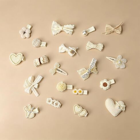 20 PCS Baby Hair Clips, 2.4 Inch Toddler Hair Bows Fully Covered Barrettes, Bow Clips for Baby Girls Fine Hair Baby Hair Accessories Set for Infant Girls in Kuwait