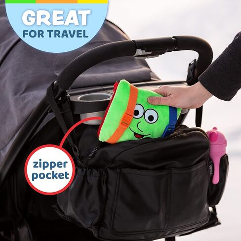 Buckle Toys, Buster Square, Learning Activity, Easy Travel Toy for Toddlers | Develop Motor Skills and Problem Solving, Travel Toy Perfect Car Travel Accessories for Long Trips in Kuwait
