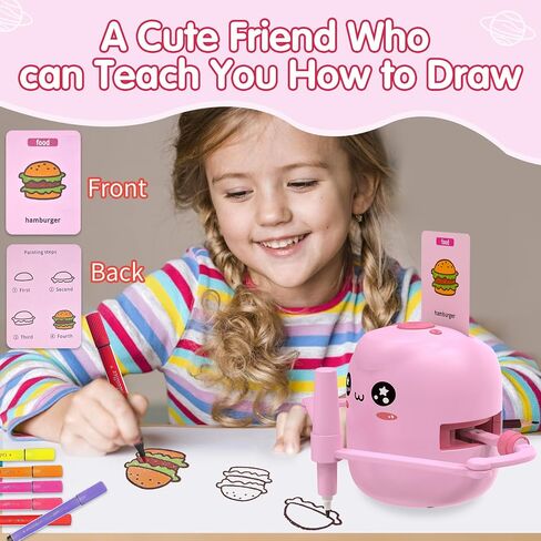 Drawing Robot for Kids, Voice Interactive Educational Drawing Robot, Montessori Painting Learning Toys with 150 Cards, Christmas Birthday Party Gift for 3 4 5 6 7 8 Years Old Girls Boys in Kuwait