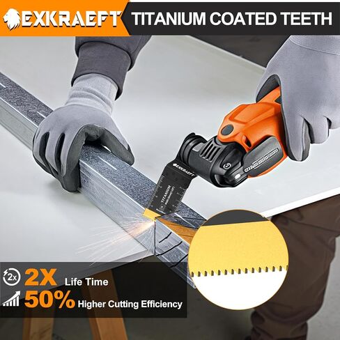 110 PCS Multitool Blades Oscillating Tool Blade, Universal Titanium Oscillating Saw Blades for Metal Nails, Wood and Plastic, Multi Tool Blades Kits Fit Dewalt Milwaukee Ryobi Rockwell Fein in Kuwait