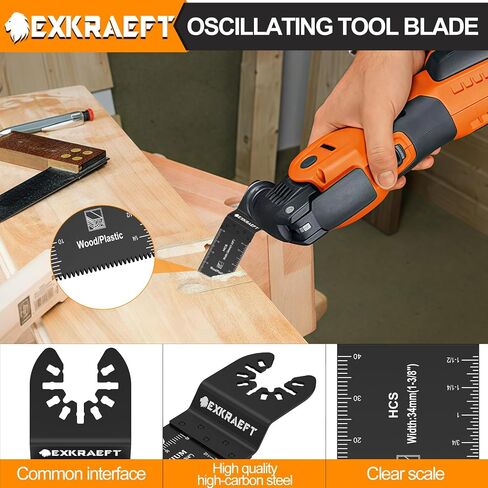 110 PCS Multitool Blades Oscillating Tool Blade, Universal Titanium Oscillating Saw Blades for Metal Nails, Wood and Plastic, Multi Tool Blades Kits Fit Dewalt Milwaukee Ryobi Rockwell Fein in Kuwait
