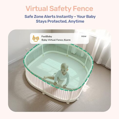 1080P WiFi Baby Monitor with 2 Cameras and Audio，4" IPS Display | 2.4GHz Wifi,Pan-Tilt-Zoom Camera,360° View, HD Night Vision, Motion & Cry Detection, Temperature Sensor, Feeding Reminder in Kuwait