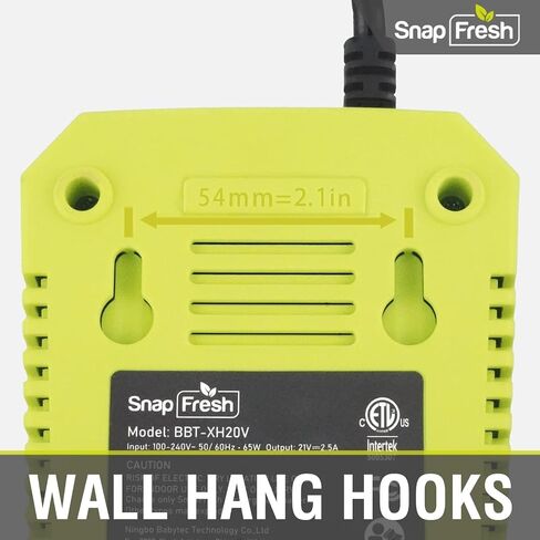 SnapFresh 20V Battery Charger, (Not Compatible with Other Brands) BBT-XH20V | UL Certificated, ONLY for SnapFresh 20V Batteries, Compatible with BBT-DC20A/BBT-DC40A//BBT-DC50A/BBT-DC60A, Wall-mounted in Kuwait