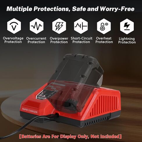 Rapid Charger Station Compatible with Milwaukee M18 18V & M12 12V Battery, Multi Tools Super Fast Charger Replacement for Milwaukee M18 & M12 Chargers [ Battery Not Included ] in Kuwait