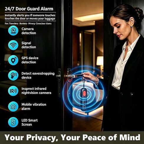 Hidden Camera Detectors, Anti Spy Bug Detector Device, 2026 RF GPS Tracker Privacy Finder Detector, Signal Audio Listening Scanner Mini Design Device for Hotels, Travelers, Office, Car, Home in Kuwait