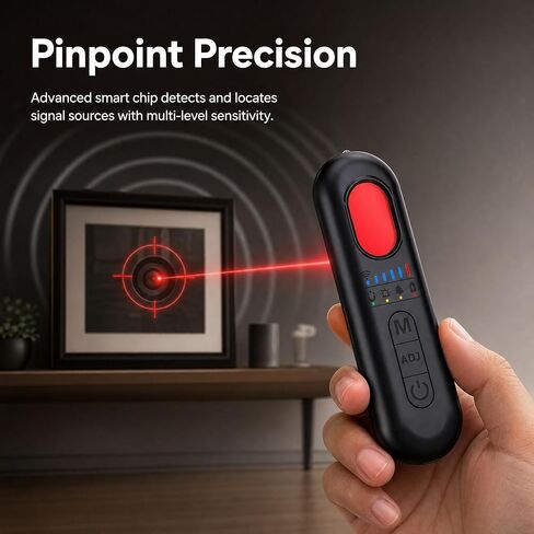 Hidden Camera Detectors, Anti Spy Bug Detector Device, 2026 RF GPS Tracker Privacy Finder Detector, Signal Audio Listening Scanner Mini Design Device for Hotels, Travelers, Office, Car, Home in Kuwait