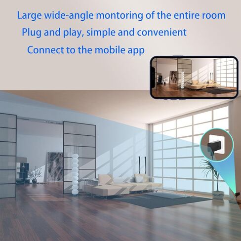 Hidden Camera USB Wall Charger, 1080p HD Indoor Security Camera, Night Vision, Video Recording, No Audio, Remote Viewing via App in Kuwait