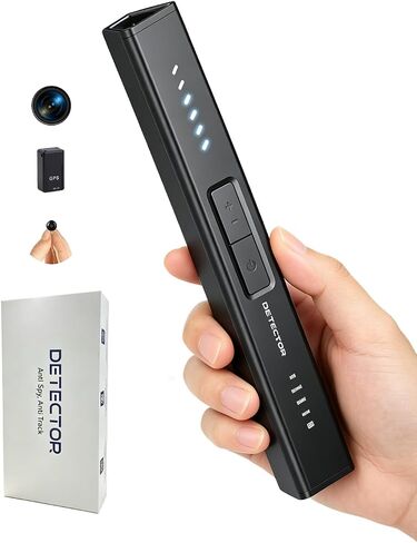 POLESNOW Hidden Camera Detector with 6 Detection Modes, RF Signal Scanner & GPS Tracker Finder for Hotel, Travel, Car, Camera Finder Black in Kuwait