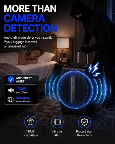 POLESNOW Hidden Camera Detector with 6 Detection Modes, RF Signal Scanner & GPS Tracker Finder for Hotel, Travel, Car, Camera Finder Black in Kuwait