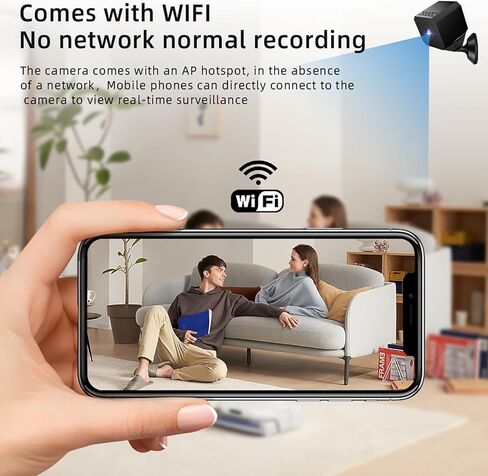 Mini Spy Camera Wireless 2026 HD Hidden Camera Small Home Security WiFi 1080P Micro Nanny Cam with Motion Detection Cloud & SD Storage Night Vision Tiny Cameras for Baby Office Indoor Outdoor in Kuwait