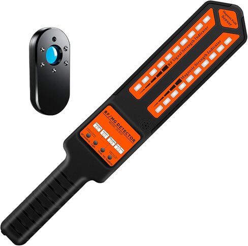 Hidden Camera Detector & GPS Tracker Finder, RF Signal Scanner Anti-Spy Device with Magnetic Field Detection, Infrared Lens Finder & Stranger Intrusion Alarm, Portable Bug Sweeper in Kuwait